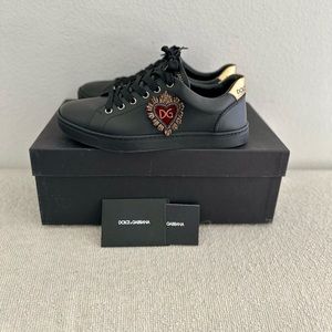 DOLCE AND GABBANA Leather Sneakers